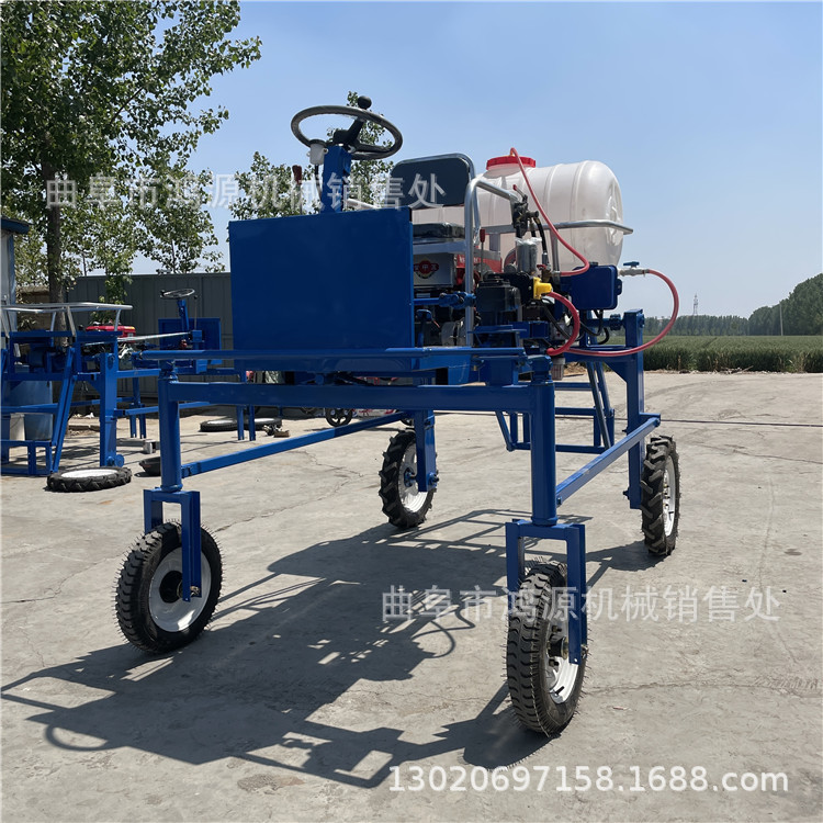 农用四轮打药机视频 柴油机液压升降喷雾器 小型三轮四轮打药机