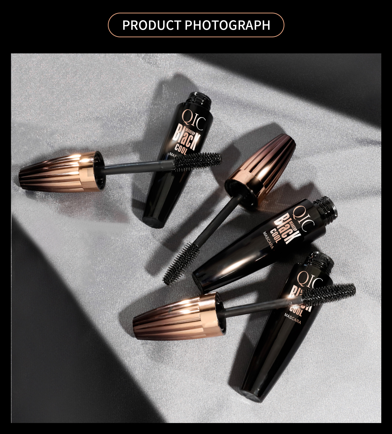 QIC Cini Color Plump 4D Mascara is a long, thick, curling, non-smudging, waterproof Mascara for cross-border makeup undefined