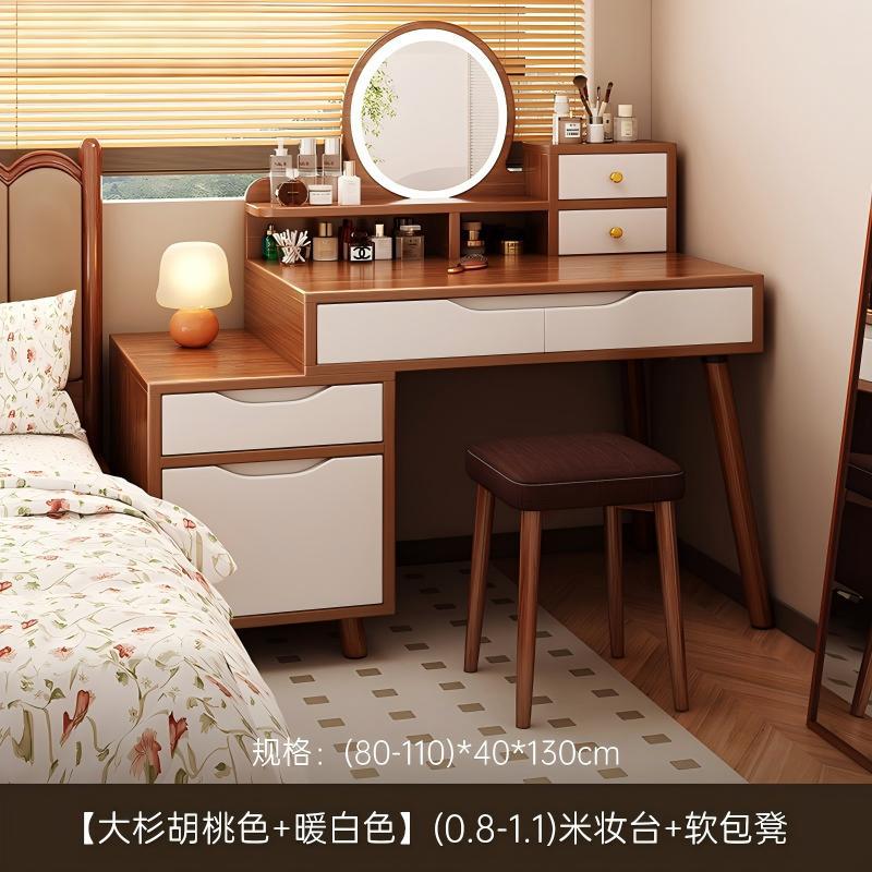 Tocador pequeño apartamento dormitorio simple moderno almacenamiento integrado mesa de maquillaje simple estilo de registro mesa de maquillaje de noche