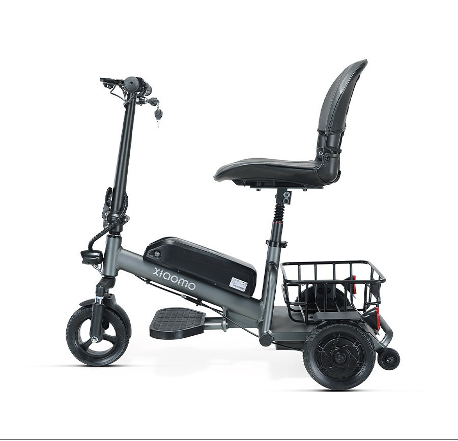 Cross-Border Amazon Dropshipping Aluminum Alloy Lightweight Folding Electric Three-Wheel Scooter for the Elderly Home Lithium Battery Car