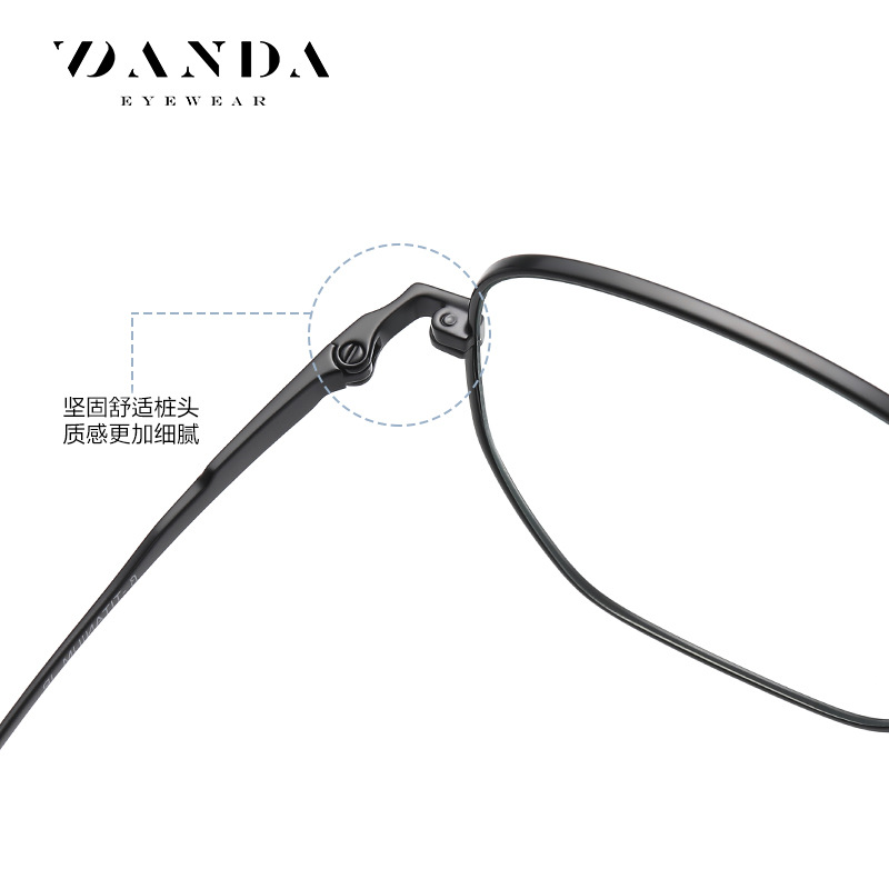 Ultra-ligero gafas de titanio puro marco llano de las mujeres grandes marco de la cara redonda gafas marco puede ser equipado con la miopía anti-azul gafas de luz ST6209