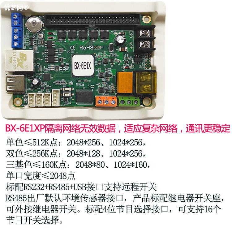 BX-6E1XP 仰邦 led显示屏控制卡 网络集群远程 跨网段异步控制器