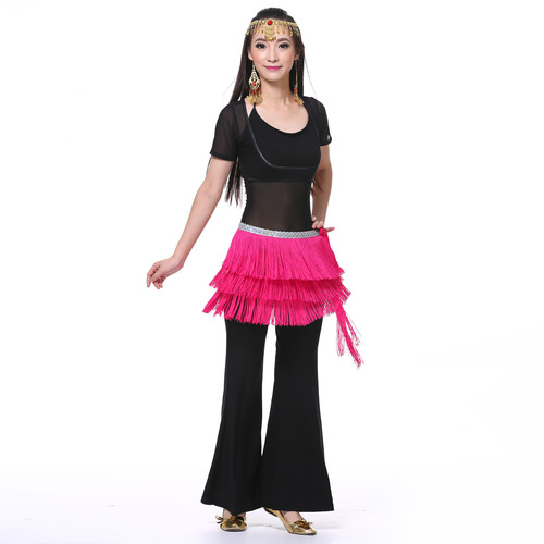 Dancer three-layer tassel waist chain belly dance waist chain belly dance tassel hip scarf tassel belt wholesale