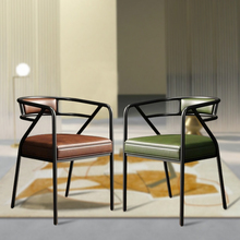 北欧铁艺轻奢餐厅餐桌椅现代简约椅子靠背咖啡椅酒店凳子餐椅家用