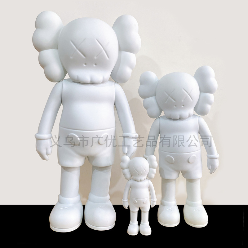 Kaws Sesame Street White embryo wholesale fluid bear Sesame Street white silk vinyl doll toy decoration TikTok same style