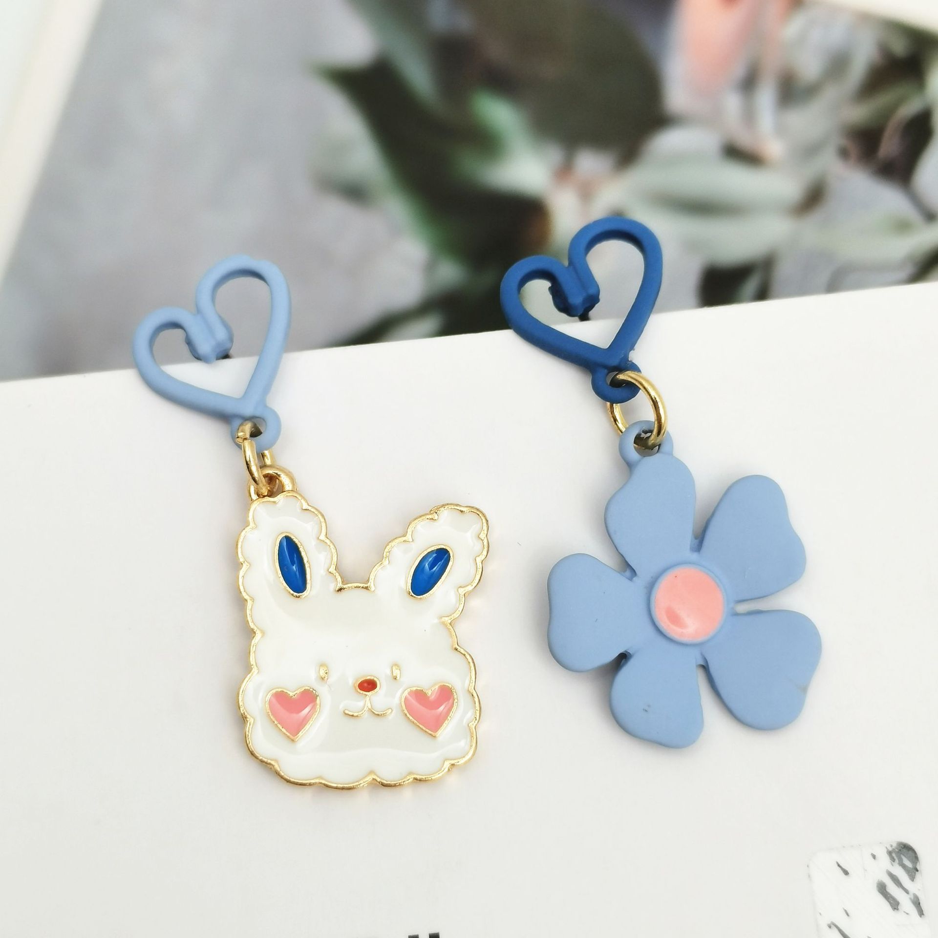 Mode Lapin Alliage Fleurs Clips D'oreille Boucles D'oreilles 1 Paire display picture 7