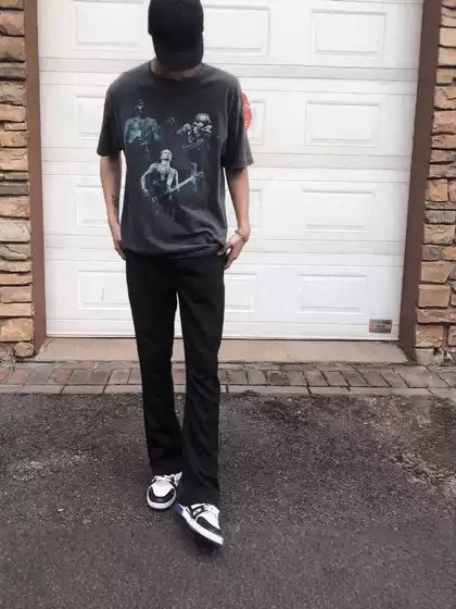Margiela Style Bootcut Trousers High Street Casual Pants kenijima vibe Style Black Trousers for Men