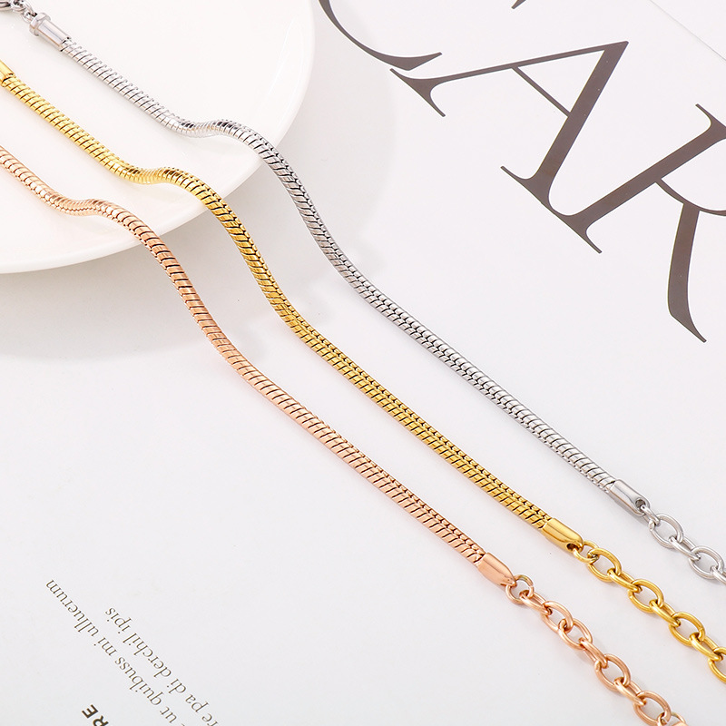 304 Stainless Steel Chain Material PVD Coated 18K Gold Plated Geometric Titanium Steel Fashion Waterproof Non Tarnish 304 Stainless Steel Bracelets Jewelry
