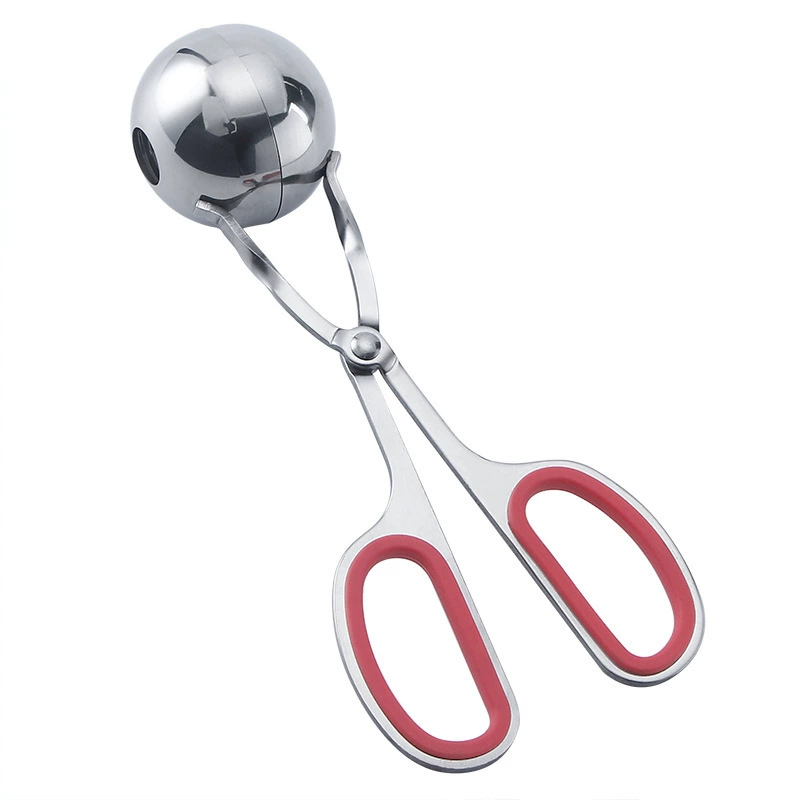 Spherical scissors stainless steel, mold, rubber rubber rings, handle, ice cream