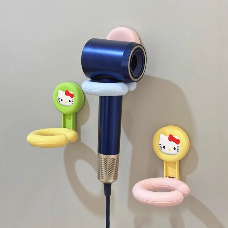 ヘアドライヤー収納ラック、パンチングなし、ヘアドライヤーハンガー、かわいいバスルーム壁掛けヘアドライヤーホルダー|undefined