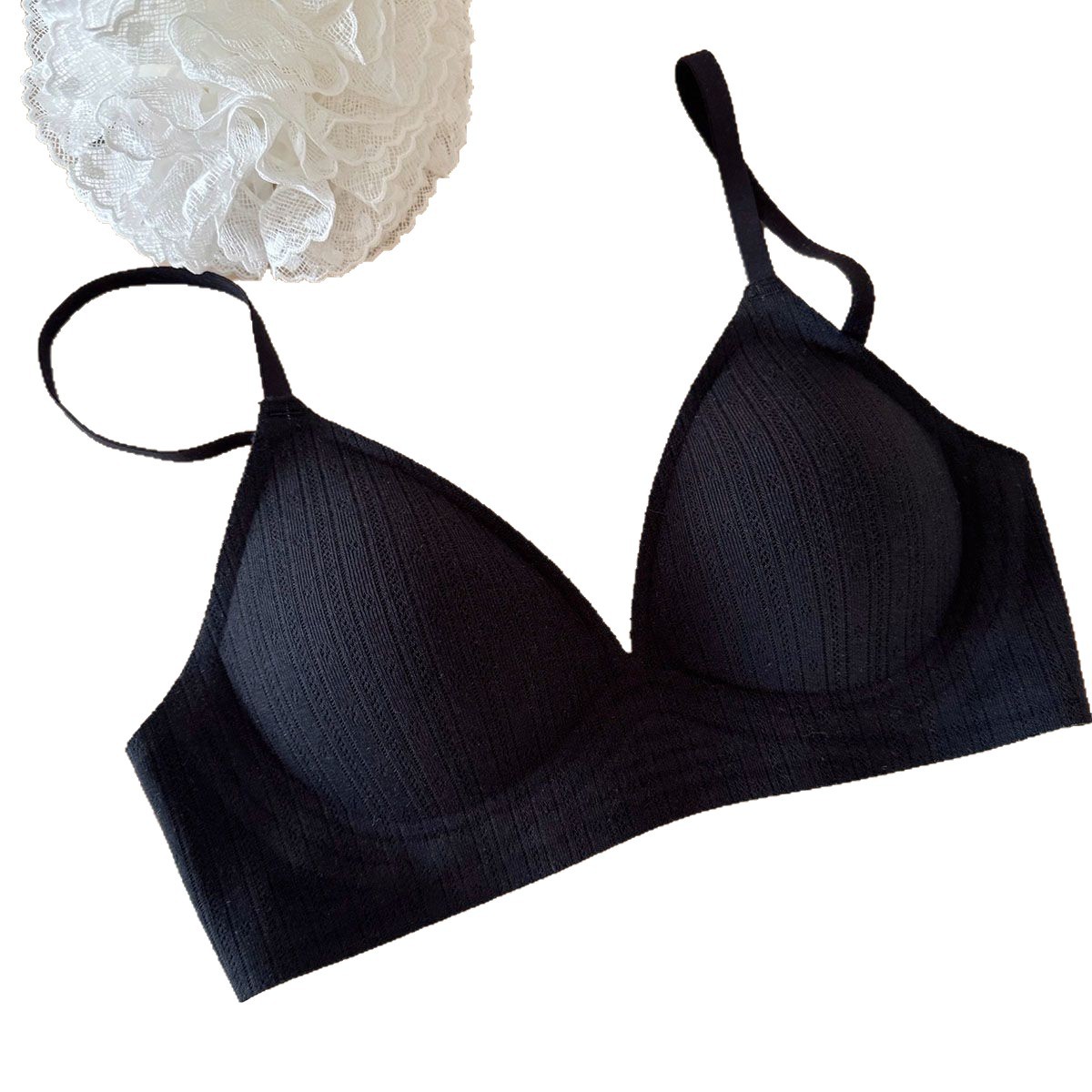 Women's Intimates Sweet Triangle Cup Bra For Women Breathable Thin Seamless Wire-Free Comfortable Supportive Lift Small Busts Underwear Sleepwear_voghion.com