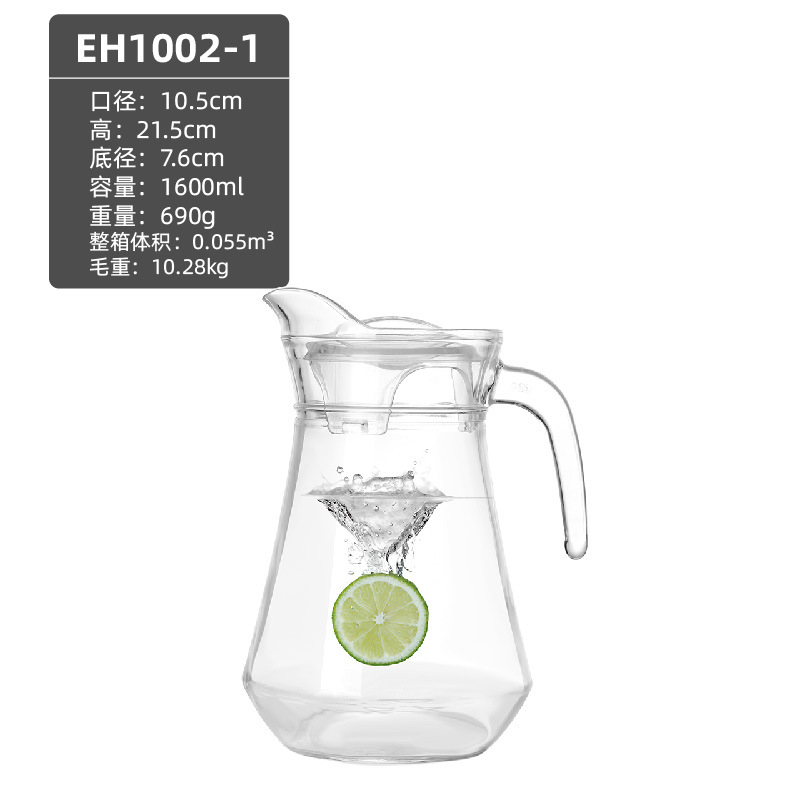 Gran por mayor grosor sin plomo de gran capacidad de vidrio hervidor de agua fría doméstico hervidor de agua fría comercial tetera de té tetera de bebidas tetera de restaurante image 15