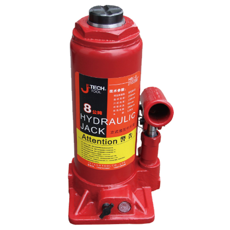 捷科HBJ-8立式液压千斤顶8吨油压汽车千斤顶车用车载换轮胎工具
