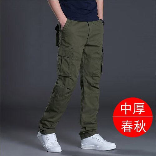 Wow, quick return overseas work pants for men, casual workwear straight leg loose spring and autumn casual pants