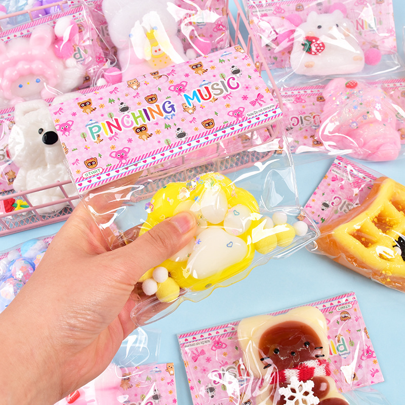 Descompresión de dibujos animados, pellizcar, niños, adultos, simulación de dibujos animados, lindas mascotas, rebote lento, pegamento suave, juguetes de oficina al por mayor