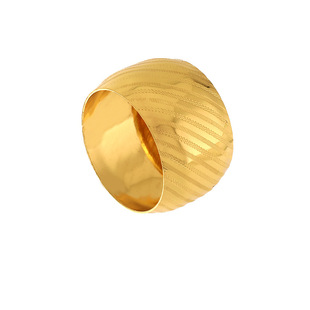 Hotel restaurant special exquisite high-grade napkin ring mouth cloth ring dining ring mat towel ring golden round drum pattern