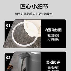 保温水杯304不锈钢咖啡杯女生杯子高颜值马克杯办公室女水杯茶杯I