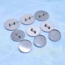 源头工厂304不锈钢多规格宝石底托胸针 DIY卡通胸针 饰品小额批发