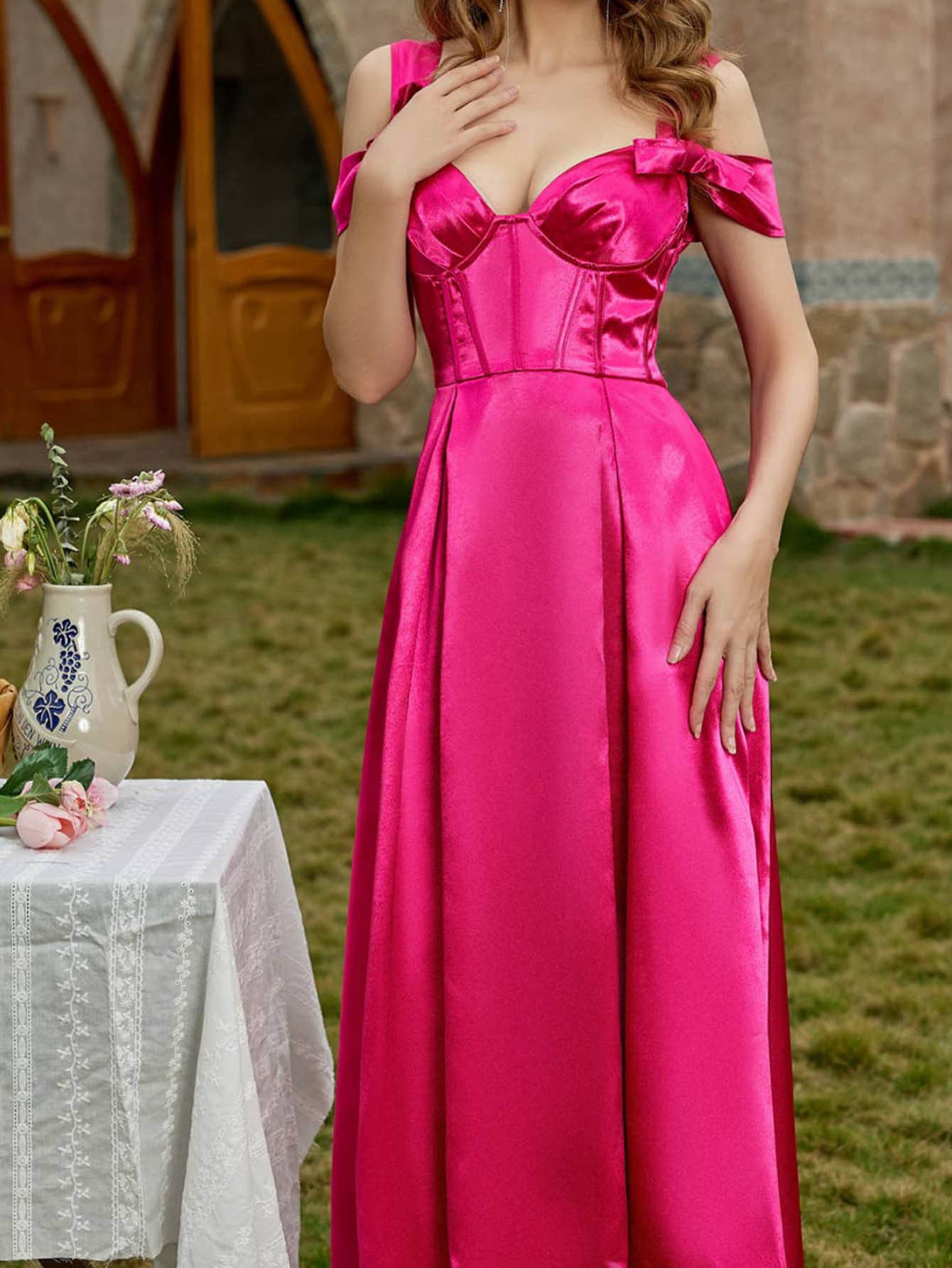 Comercio exterior de Europa y América nueva ropa de mujer verano Amazon sexy vestido de novia vestido de noche francés vestido de dama de honor image 2