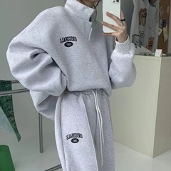 卫衣卫裤套装女2025年秋冬新款加绒炸街时尚休闲跑步运动服两件套
