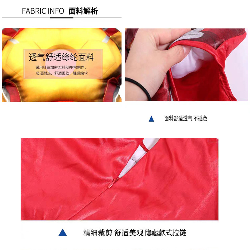 万圣节美国队长钢铁侠绿巨人擎天柱儿童肌肉衣服蜘蛛侠雷神演出服|undefined