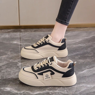 Summer Women's Shoes New Breathable White Shoes Women's Versatile Ins Korean Style Thick-Soled Sports and Leisure Sneakers Women's Trendy Shoes