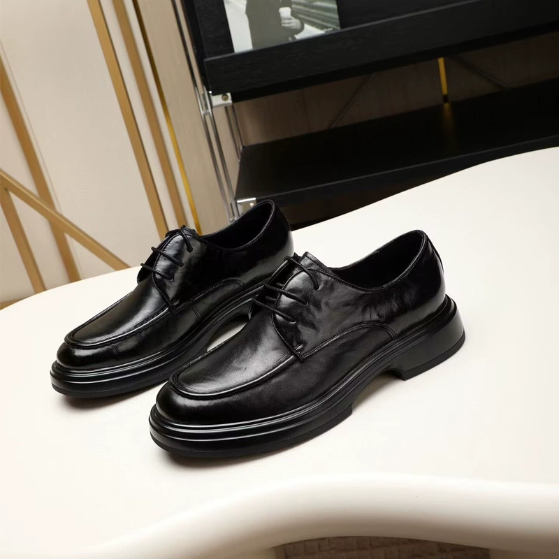 Мужские кожаные кожаные туфли на головном слое 2024 новые кожаные мужские туфли простой костюм кожаные туфли оптом