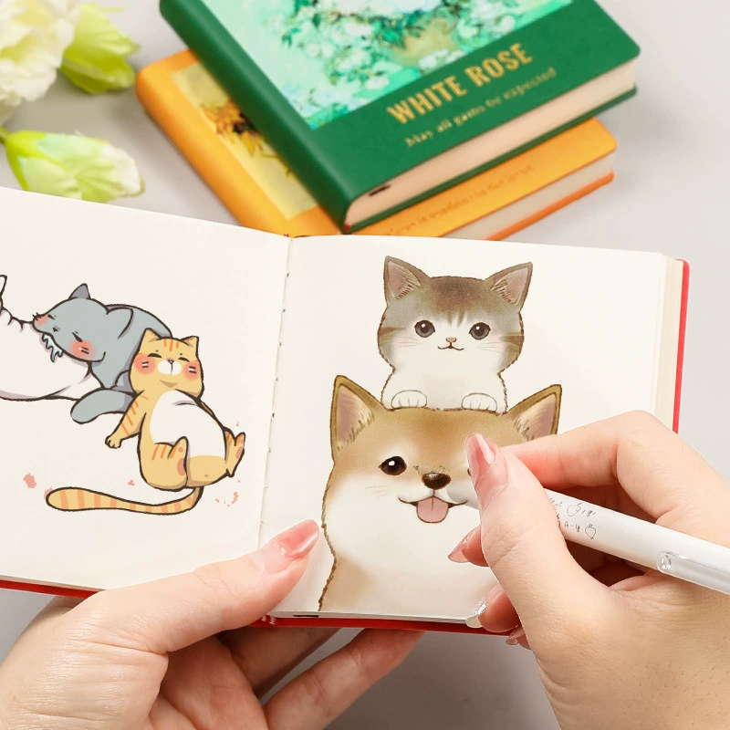Small book for traveling, square laptop, notebook