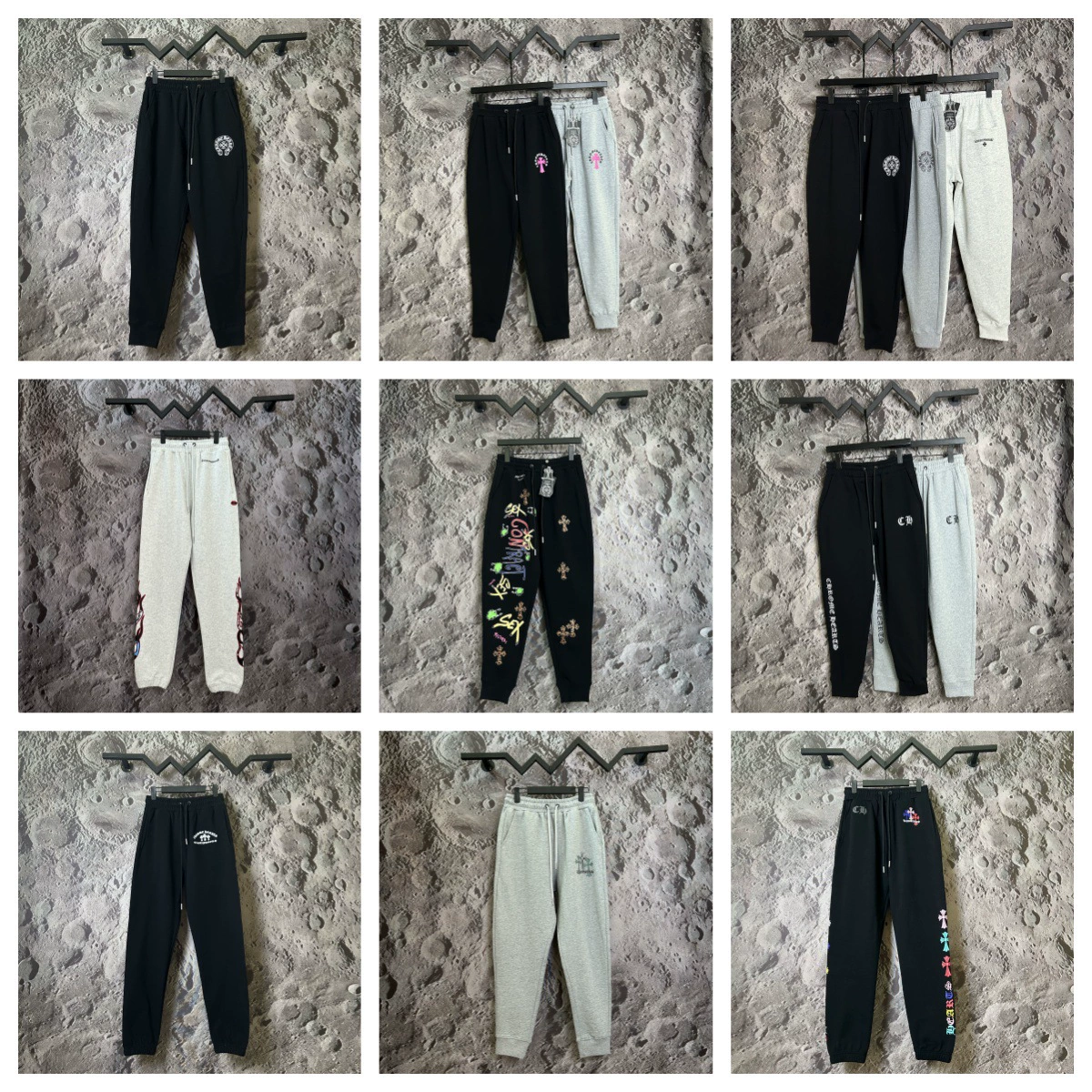 24SS Chrome Hearts новые повседневные мужские и женские осенне-зимние спортивные штаны, модная коллекция брендовых брюк