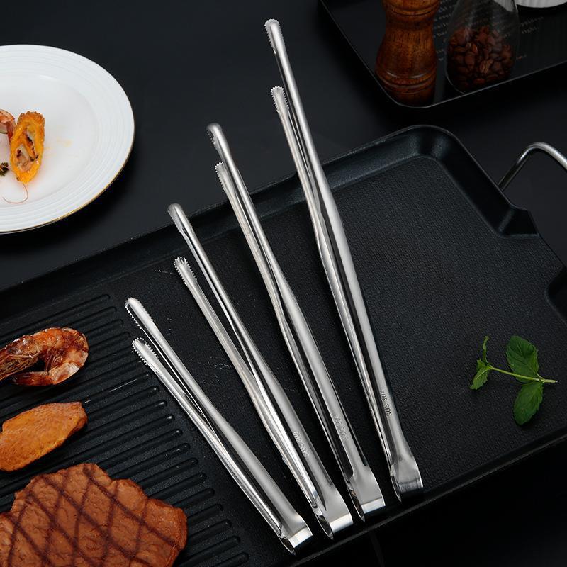 304ステンレス台所ガジェット食品クリップ日本式焼肉クリップステーキクリップ家庭用延長バーベキュークリップ|undefined