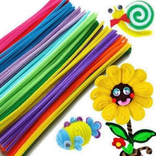 100PCS Kindergarden DIY CHENILLE STEMS PIPE CLEANERS