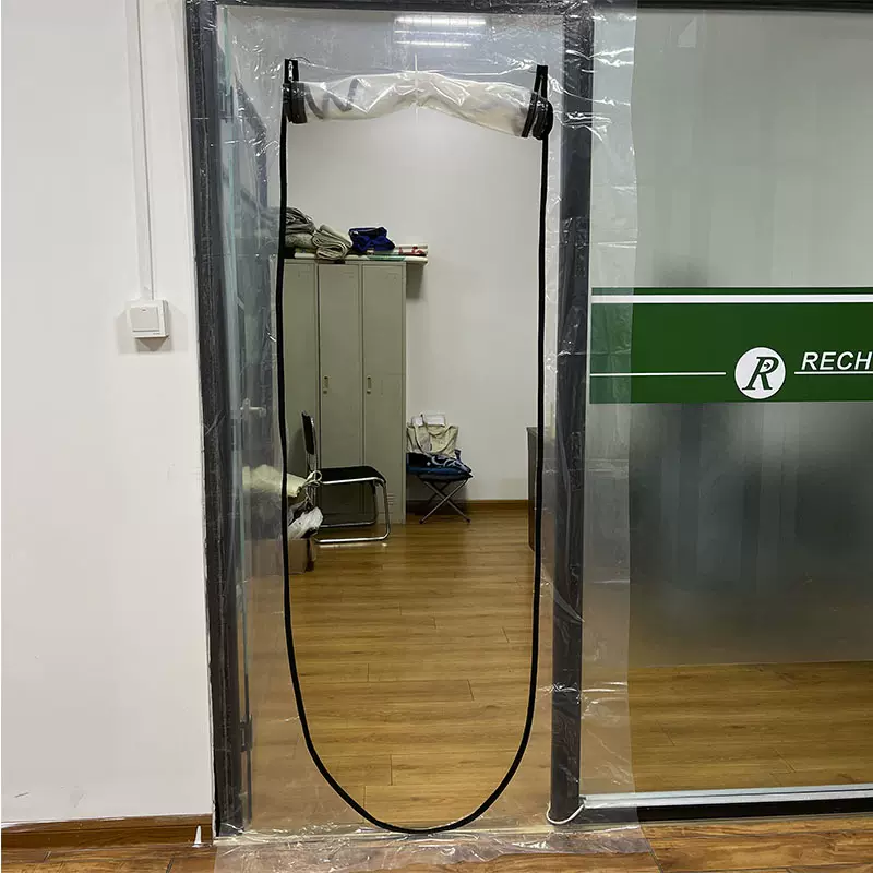 定制塑料出口拉链防尘门L U C型装修防尘隔离房间塑料拉链门