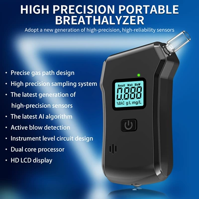 2025 Cross-border Mouth Alcohol Tester to Measure Alcohol Concentration in Drunk Driving Instrument High Precision Alcohol Tester