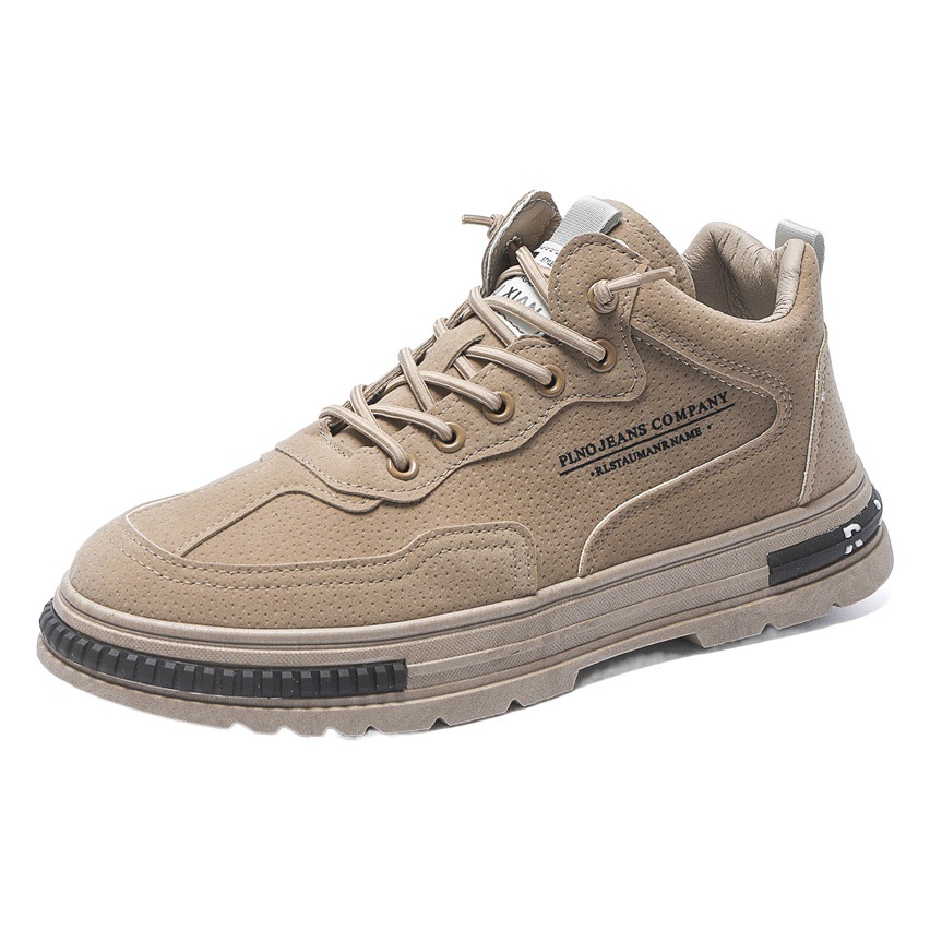 Zapatos de hombre 2023 otoño nuevos zapatos de trabajo antideslizantes resistentes al desgaste zapatos de trabajo de los hombres de moda todo partido de suela gruesa Martin botas hombres