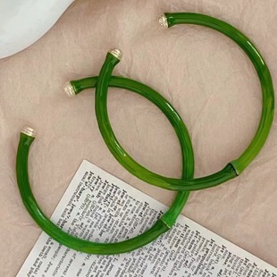 Bamboo Leaf Green Bracelet Green Snake Green Bamboo Chinese Style Niche Design Sense Retro 2024 New Hot Selling Bracelet