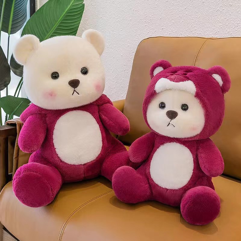 Juguetes de peluche lindos muñecas de frutas almohada muñeca agarra muñeca boda tira muñeca de tela muñeca estand juguetes regalos