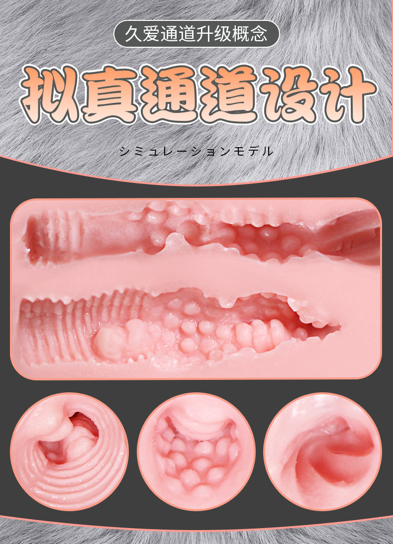 Jiuai Manual Masturbation Cup Realistic Butt Mold TPE Male Masturbator — detail image 5