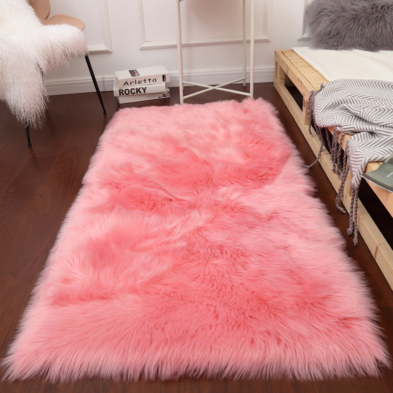 Alfombra de lana nórdica, alfombra de meseta, alfombra de camarero, alfombra de cama, alfombra de piso, alfombra de sala de estar gruesa