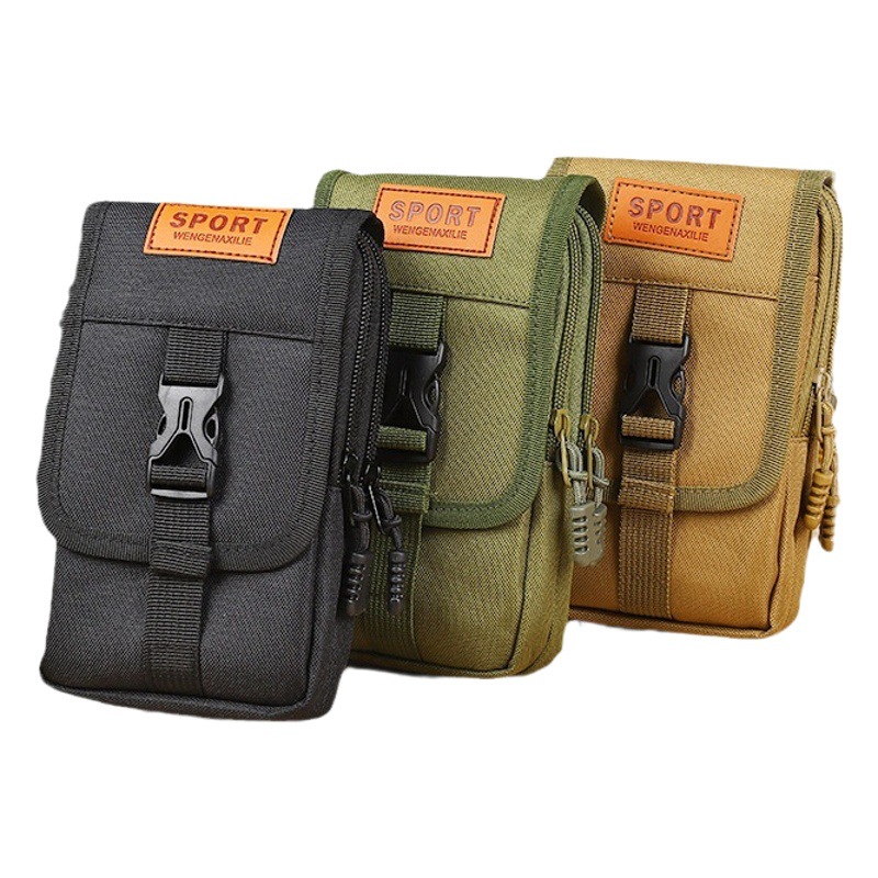 Estilo táctico Snap teléfono móvil bolso de la cintura multifuncional ropa de trabajo al aire libre cinturón resistente al desgaste bolsa de cremallera transfronteriza amazon