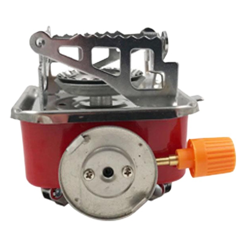 Nueva al aire libre estufa de cassette portátil pequeño cuadrado estufa camping picnic a prueba de viento estufa mini estufa integrada