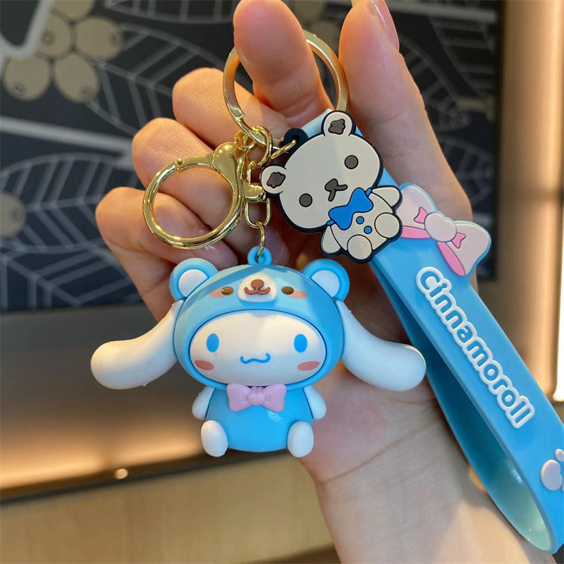 ネットの赤い漫画の子供の熊のサンリオの鍵は自動車のカバンのキーチェーンのカップルの親友の小さい贈り物の卸売りを掛けます。|undefined