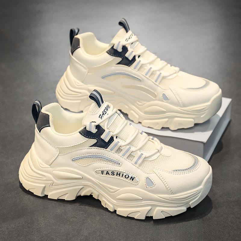 Summer breathable casual autumn white sneakers platform