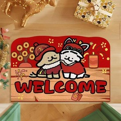 Silicone Coated Anti-Slip Entrance Mat, Scrubbing Sand and Dust, Entrance Door Mat, PVC Door Mat for Dragon Year, Welcome Mat