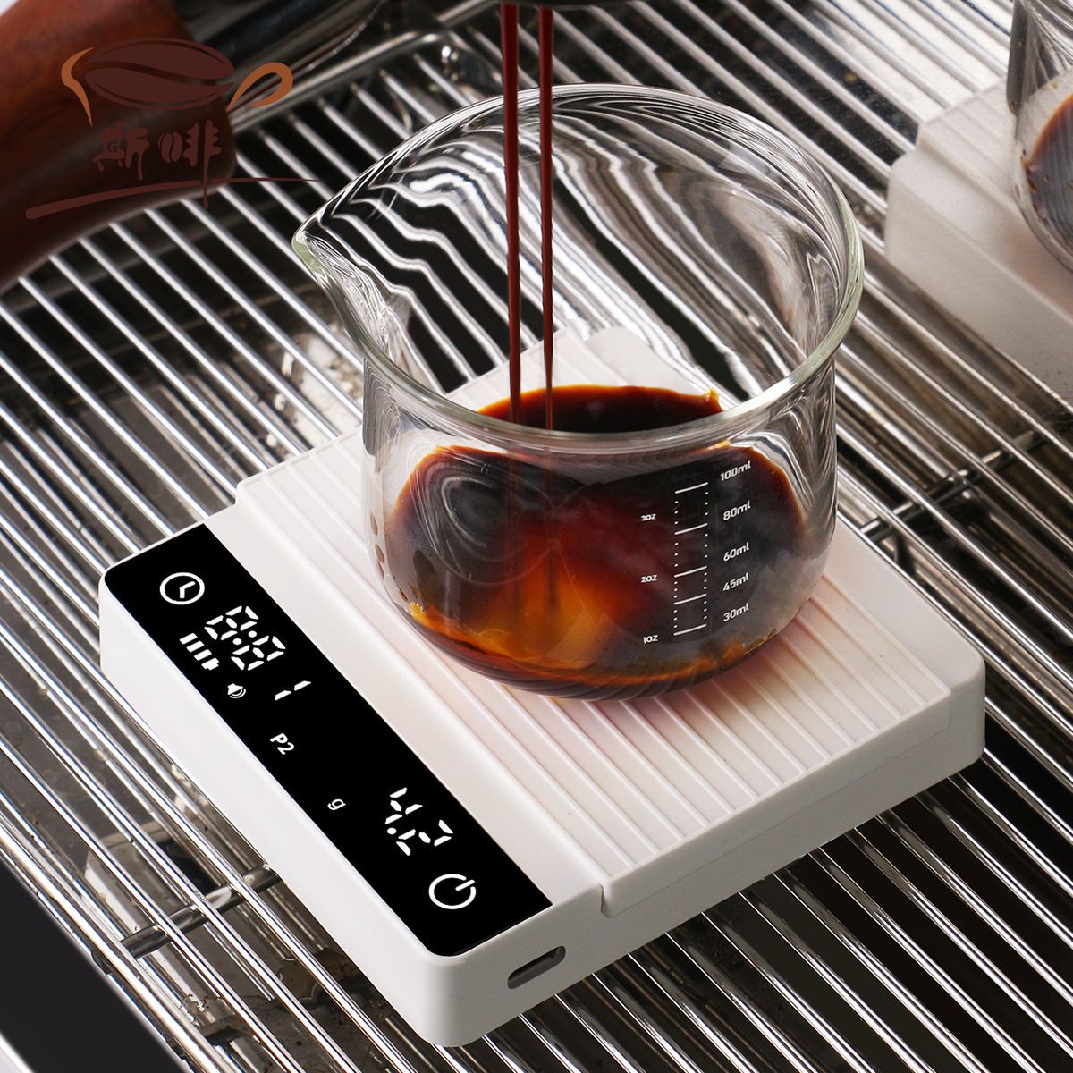 Escala electrónica de café mini mini escala de café mini escala de café italiana portátil recargable escala de tiempo italiano image 3