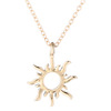 Metal necklace solar-powered, European style, wish, gold and silver, wholesale