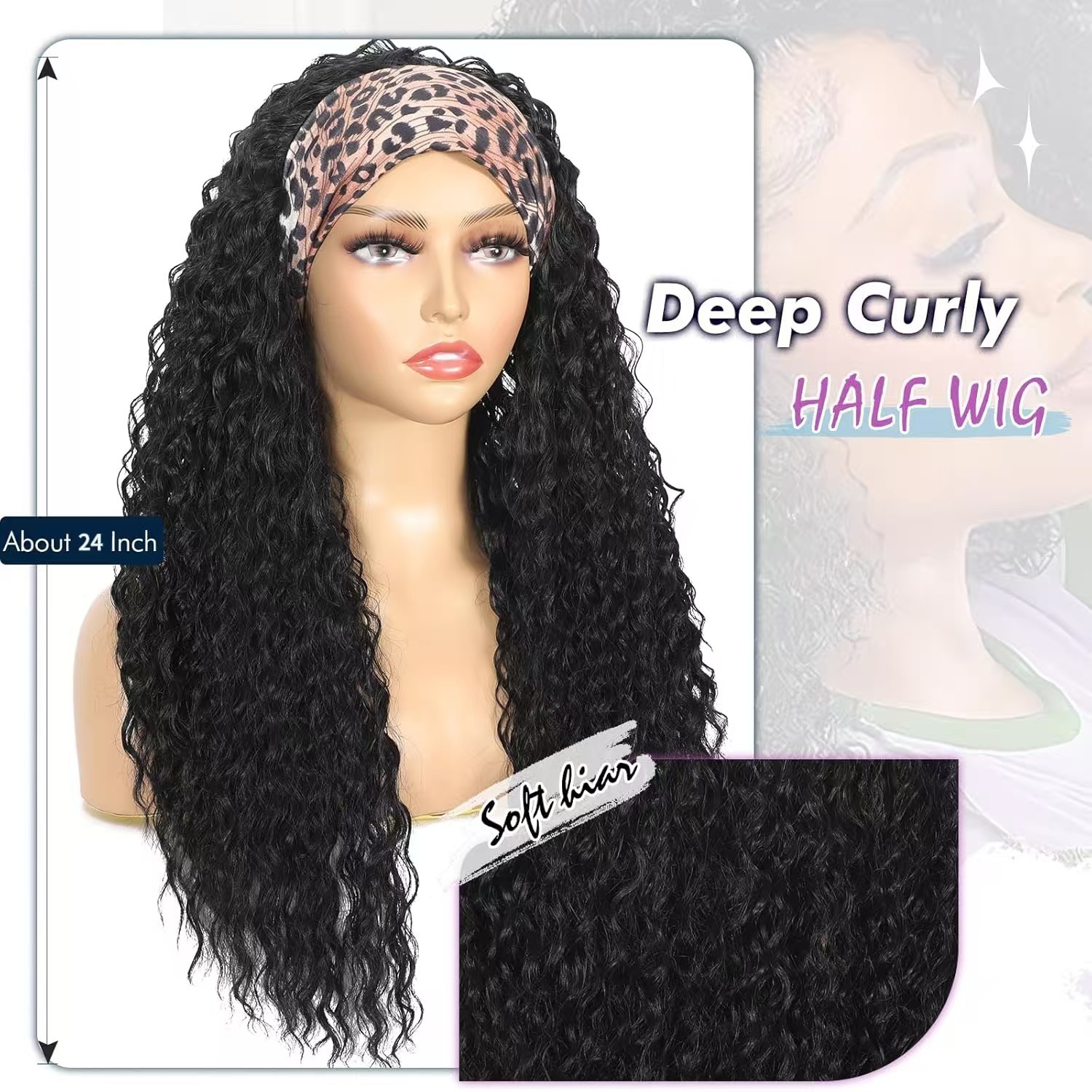 Synthetic Long Curly Drawstring Hair Extension Clip In For Women_voghion.com