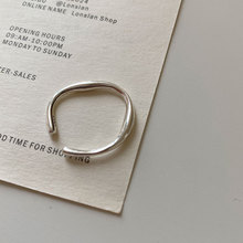 S925银饰品莫比乌斯戒指ins个性简约日韩潮流开口可调单戒指环女