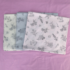 純綿生地田園小砕花綿プリント生地赤ちゃん服カバー手作りDIY生地