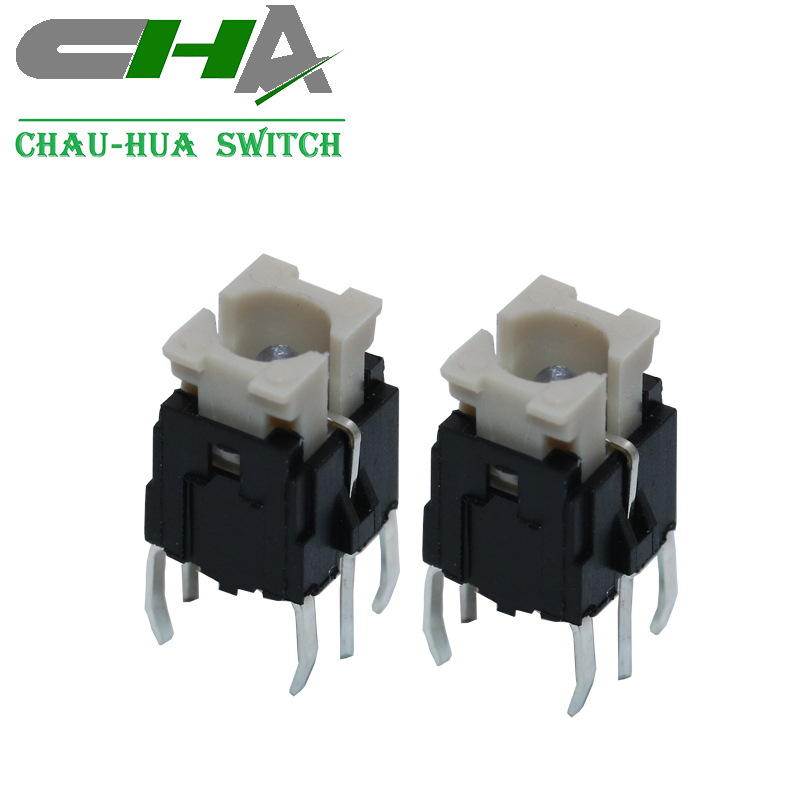 昭华供应轻触6*6直插方形推柄按键 消费电子常规带灯开关环保材质