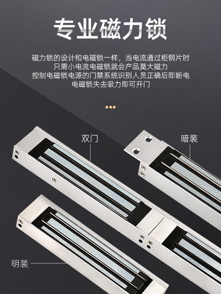 L6Y 门禁密室60公斤180电磁锁280KG磁力锁350磁吸500防水单双门